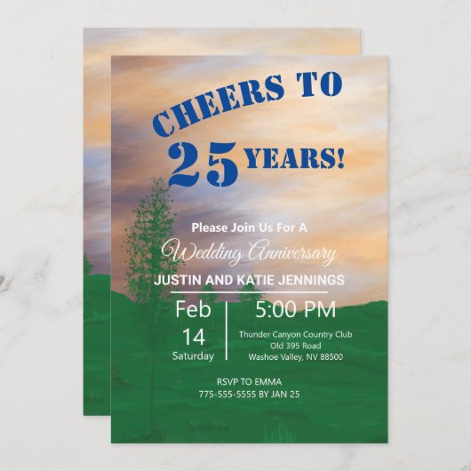 Uitnodiging Jubileum voor gebilderd landschap (Voorkant / Achterkant)