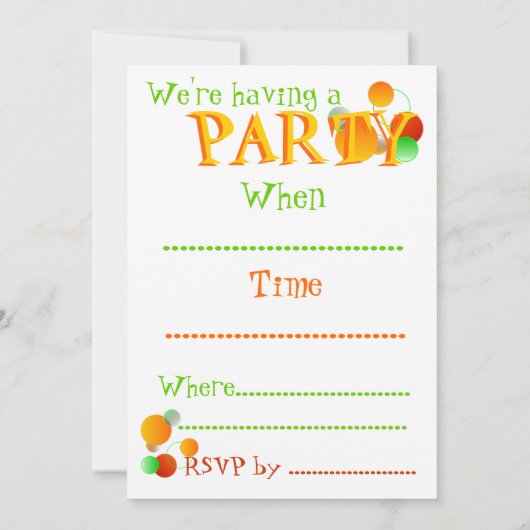 Uitnodiging Juicy Party (Achterkant)