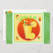 Uitnodiging Juicy Party (Voorkant / Achterkant)