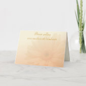 Uitnodiging junior bruidsmeisje, perzik Gerbera (m (Achterkant)