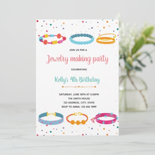 Uitnodiging juwelen (Staand voorkant)