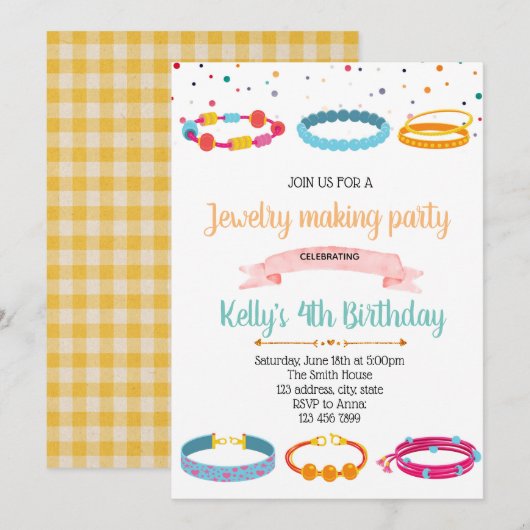 Uitnodiging juwelen (Voorkant / Achterkant)