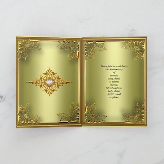 Uitnodiging Kaart Elite Avocado Green Gold Elegant (Binnen)