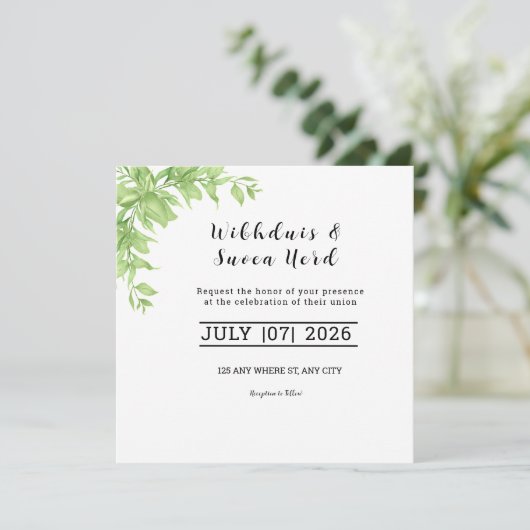 Uitnodiging Kaart - Kaart voor weddenschappen op h (Staand voorkant)