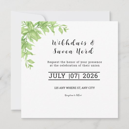 Uitnodiging Kaart - Kaart voor weddenschappen op h (Voorkant)