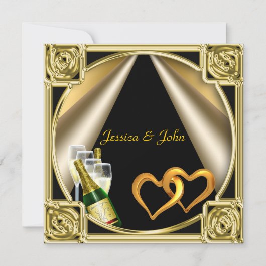 Uitnodiging Kaart van de Engagement Party (Voorkant)