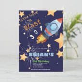 Uitnodiging Kaart voor buitenruimtevaart (Staand voorkant)