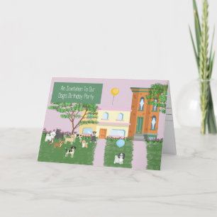 Uitnodiging Kaart voor de Birthday Party van Uw ho