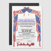 Uitnodiging Kaart voor een Vrijheidsviering Magnetische Uitnodiging (Voorkant / Achterkant)