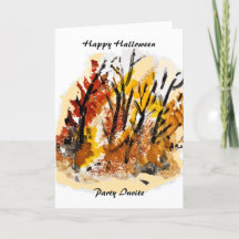 Uitnodiging Kaart voor Halloween - aanpassen