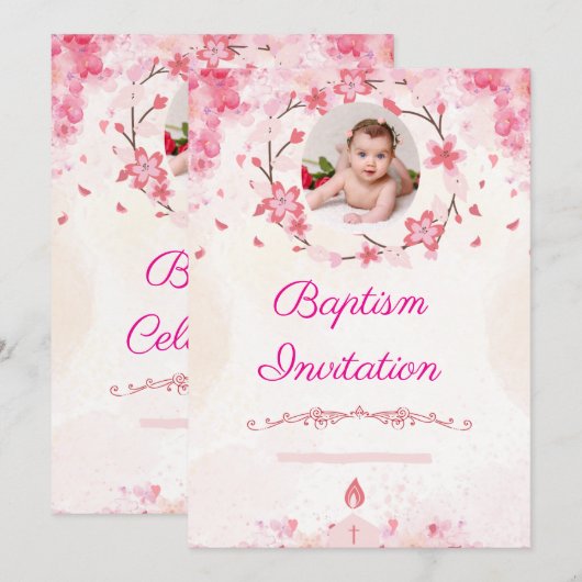 Uitnodiging Kaarten voor speciale religieuze vieri (Voorkant / Achterkant)