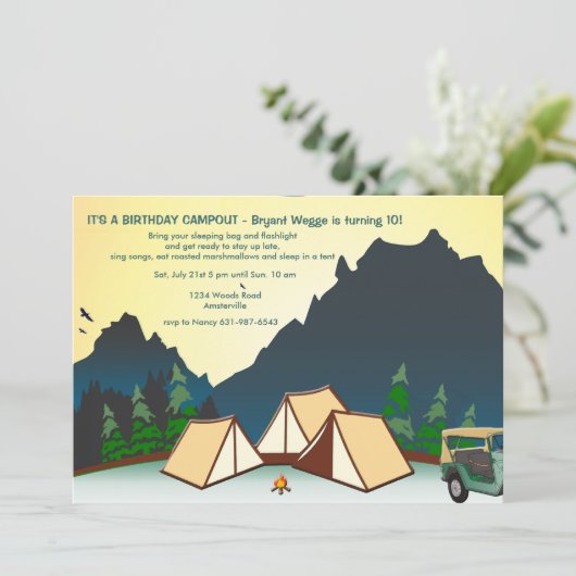 Uitnodiging kampeerterreinen (Staand voorkant)