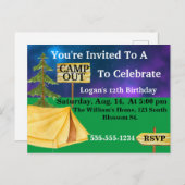 Uitnodiging kamperen (Voorkant / Achterkant)