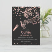 Uitnodiging Karaoke - partij Karaoke (Staand voorkant)