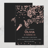 Uitnodiging Karaoke - partij Karaoke (Voorkant / Achterkant)