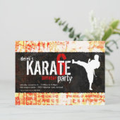 Uitnodiging Karate Party (Staand voorkant)