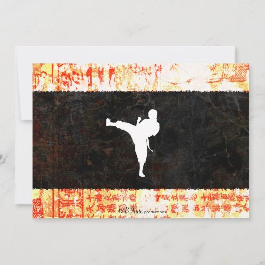 Uitnodiging Karate Party (Achterkant)