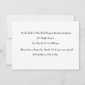 Uitnodiging, Karate Th-Birthday Party Kaart (Achterkant)