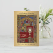 Uitnodiging katholiek priesterlijk Jubileum (Staand voorkant)