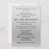 Uitnodiging Katholieke Priester Wijding Herdenking (Achterkant)