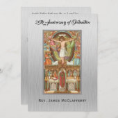 Uitnodiging Katholieke Priester Wijding Herdenking (Voorkant / Achterkant)