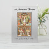 Uitnodiging Katholieke Priester Wijding Jubileum (Staand voorkant)