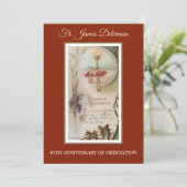 Uitnodiging Katholieke Priester Wijding Verjaardag (Staand voorkant)