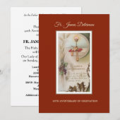 Uitnodiging katholieke priesterbevel Jubileum (Voorkant / Achterkant)