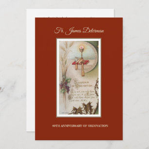 Uitnodiging katholieke priesterbevel Jubileum