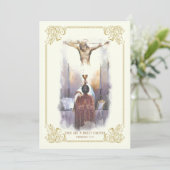 Uitnodiging katholieke priesterbevel Jubileum (Staand voorkant)