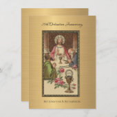 Uitnodiging katholieke priesterbevel Jubileum (Voorkant / Achterkant)