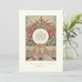 Uitnodiging katholieke priesterbevel Jubileum (Staand voorkant)