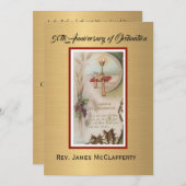 Uitnodiging katholieke priesterbevel Jubileum (Voorkant / Achterkant)