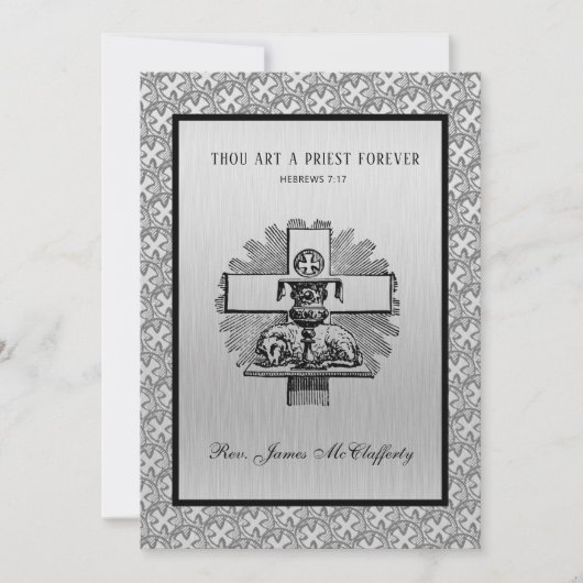 Uitnodiging katholieke priesterbevel Jubileum (Voorkant)