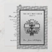 Uitnodiging katholieke priesterbevel Jubileum (Voorkant / Achterkant)