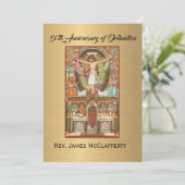 Uitnodiging katholieke priesterbevel Jubileum (Staand voorkant)