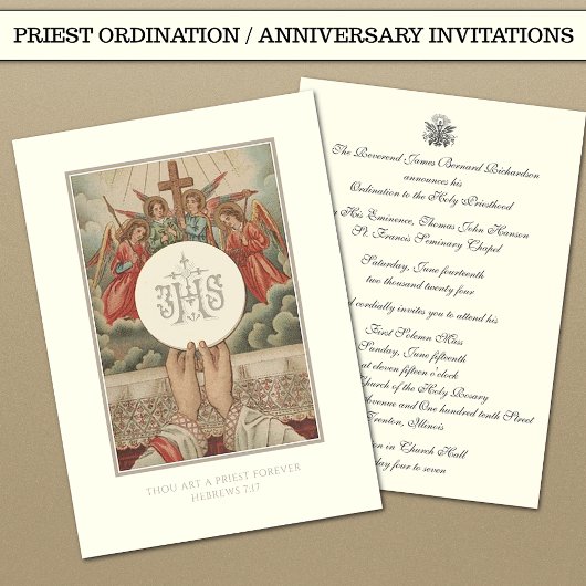 Uitnodiging katholieke priesterbevel Jubileum