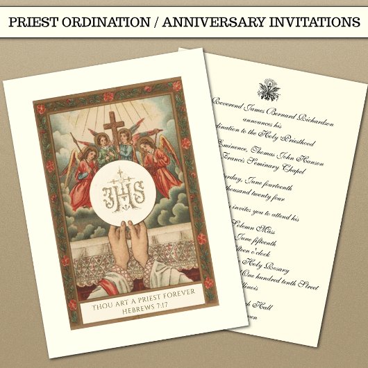 Uitnodiging katholieke priesterbevel Jubileum
