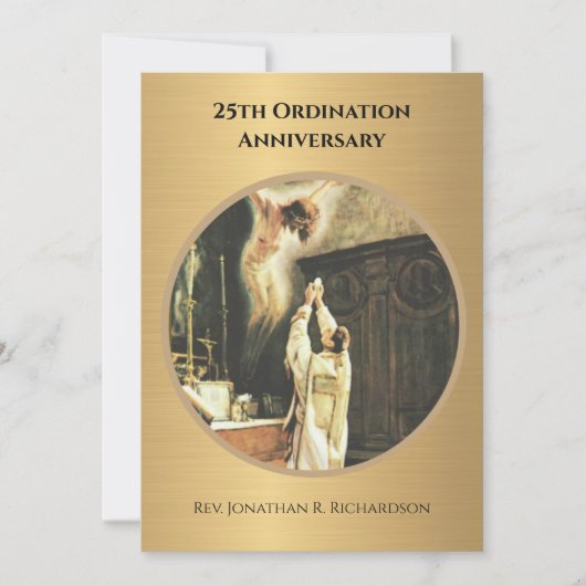 Uitnodiging katholieke priesterbevel Jubileum (Voorkant)