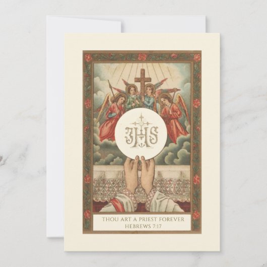 Uitnodiging katholieke priesterbevel Jubileum (Voorkant)