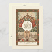 Uitnodiging katholieke priesterbevel Jubileum (Voorkant / Achterkant)