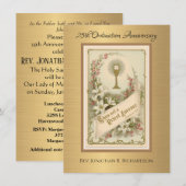 Uitnodiging katholieke priesterbevel Jubileum (Voorkant / Achterkant)