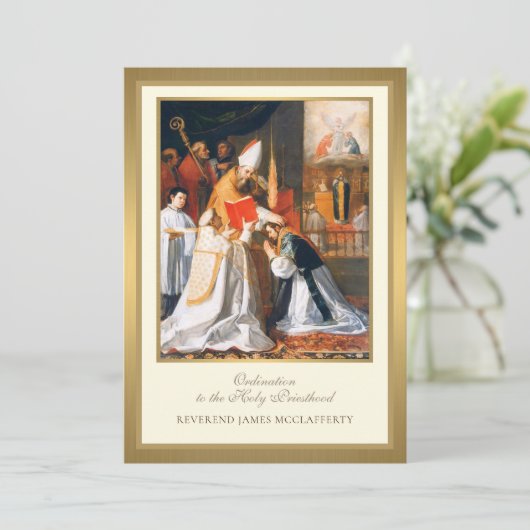 Uitnodiging Katholieke Priesterwijding tot het Hei (Staand voorkant)