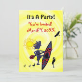 Uitnodiging Kayak Birds Fun Party (Staand voorkant)