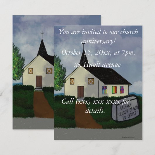 Uitnodiging kerkdag (Voorkant / Achterkant)