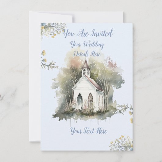 Uitnodiging kerkelijke bruiloft (Voorkant)