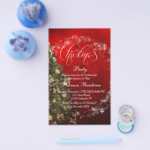 Uitnodiging kerstboomfeest flyer (Enkel)