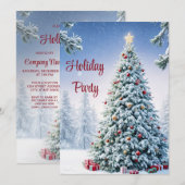 Uitnodiging kerstboomfeestdag (Voorkant / Achterkant)
