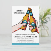 Uitnodiging Kerstborrel Bedrijf Bier (Staand voorkant)
