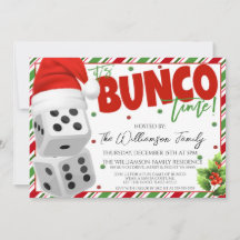 Uitnodiging kerstBunco Night